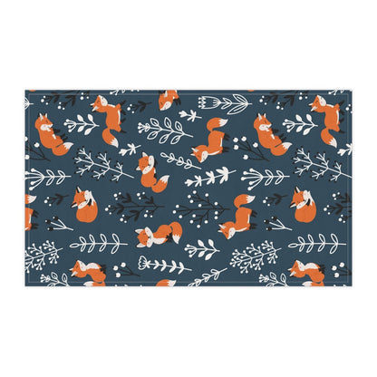 Happy Foxes Kitchen Towel - Puffin Lime