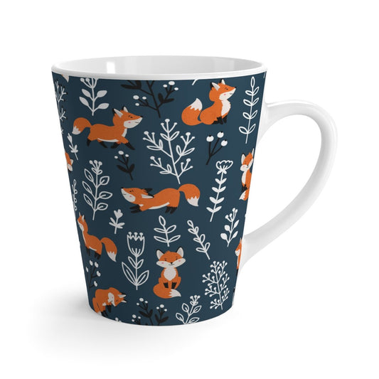 Happy Foxes Latte Mug - Puffin Lime