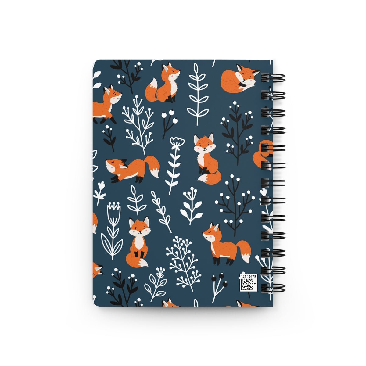 Happy Foxes Spiral Bound Journal - Puffin Lime