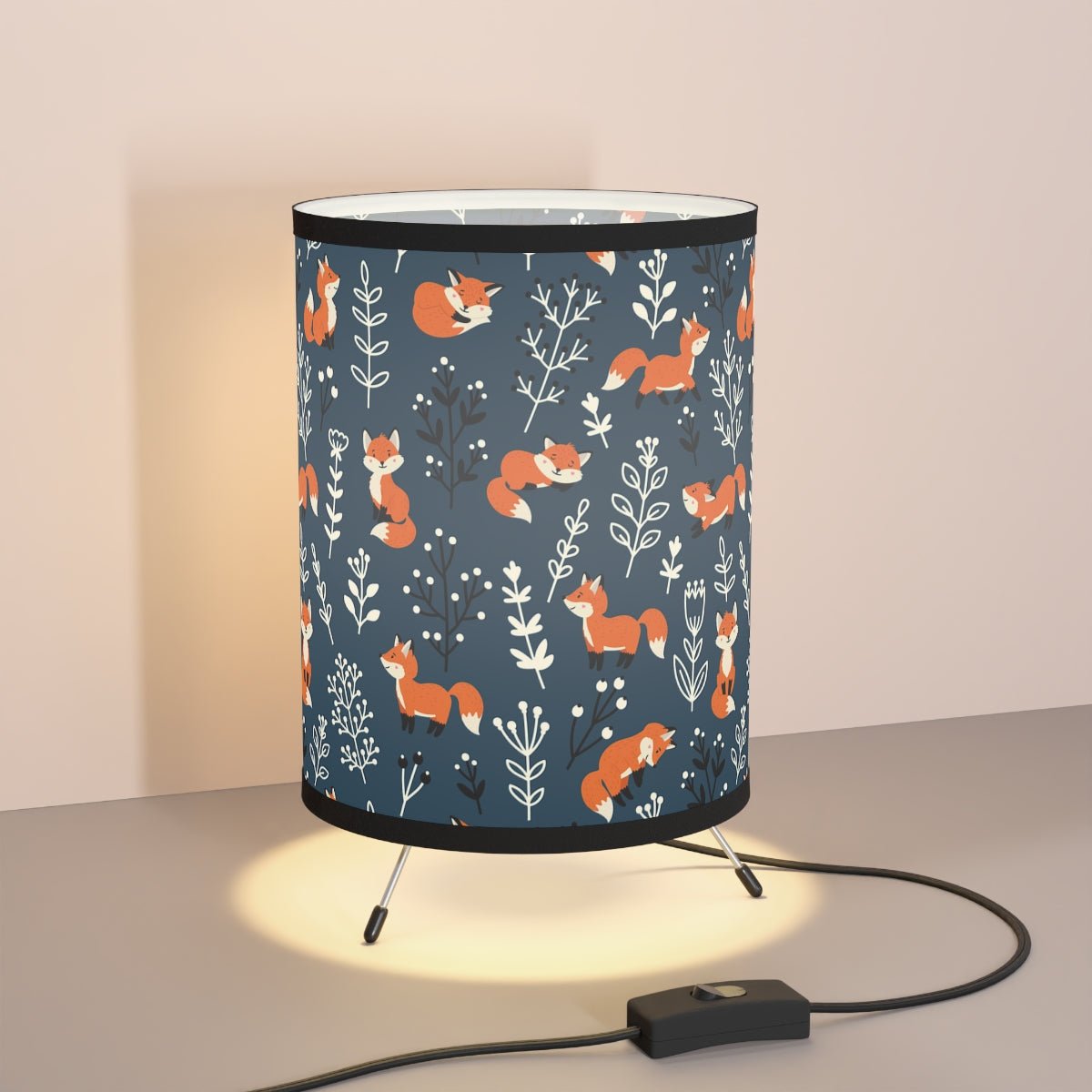 Happy Foxes Tripod Lamp - Puffin Lime