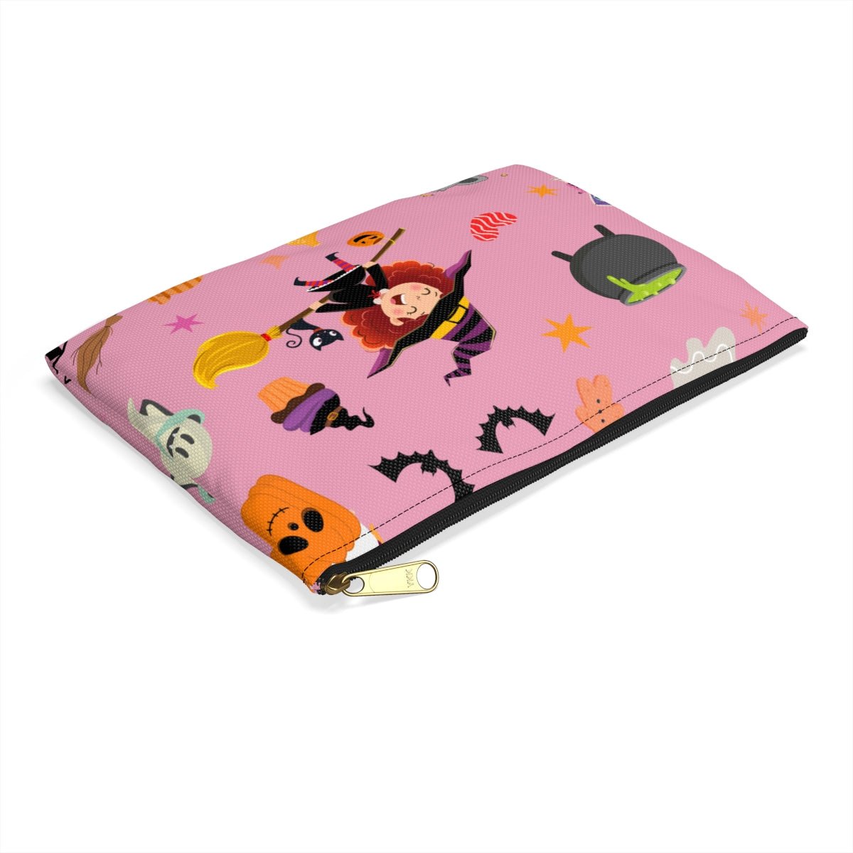 Happy Halloween Accessory Pouch - Puffin Lime
