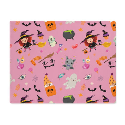 Happy Halloween Cotton Placemat - Puffin Lime