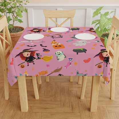 Happy Halloween Tablecloth - Puffin Lime