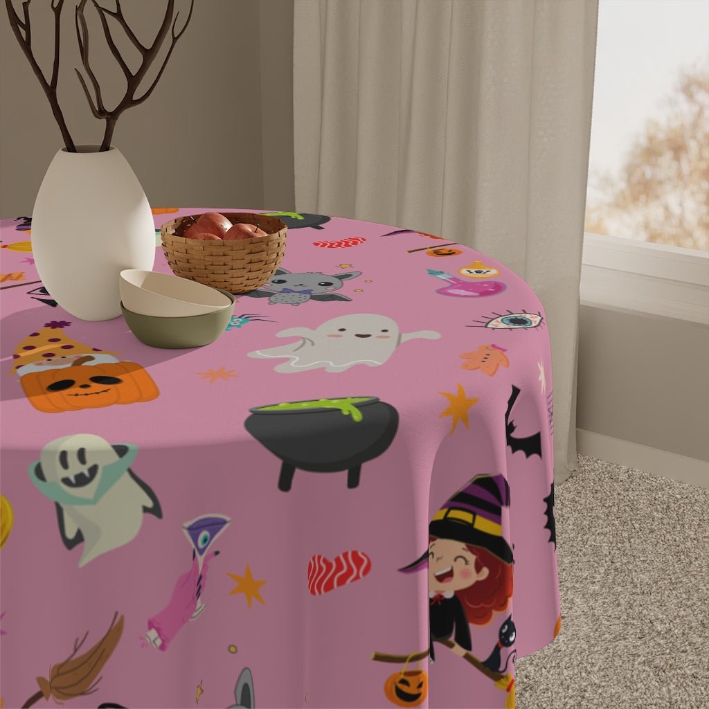 Happy Halloween Tablecloth - Puffin Lime