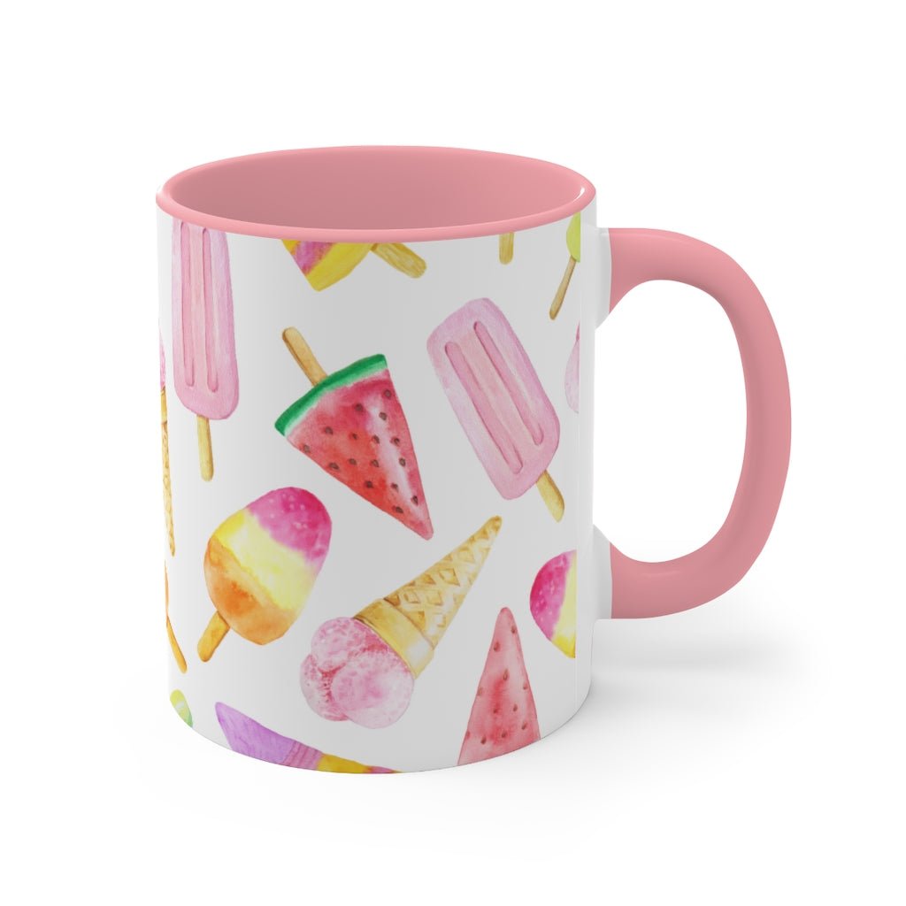 Ice Cream Cones and Popsicles Coffee Mug - Puffin Lime