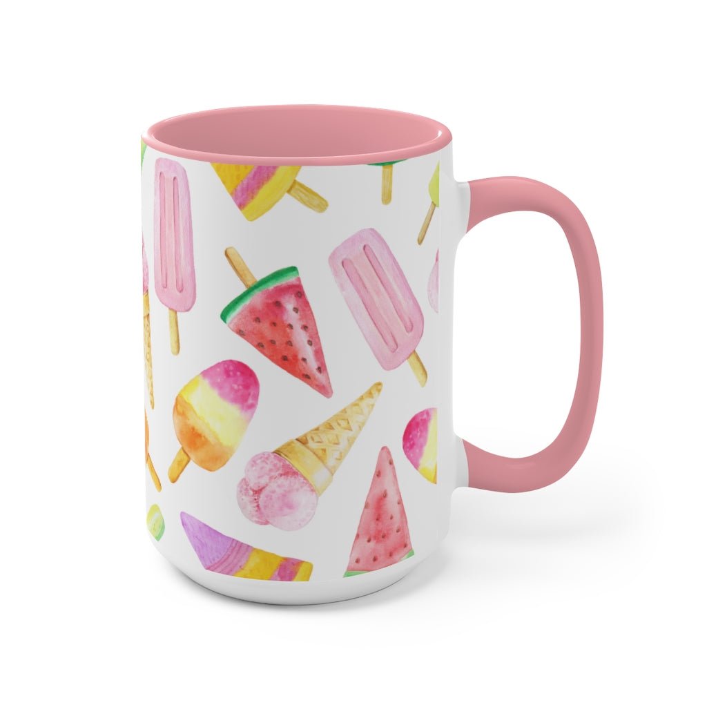 Ice Cream Cones and Popsicles Coffee Mug - Puffin Lime