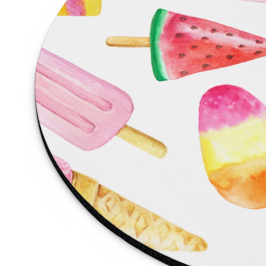 Ice Cream Cones and Popsicles Mouse Pad - Puffin Lime