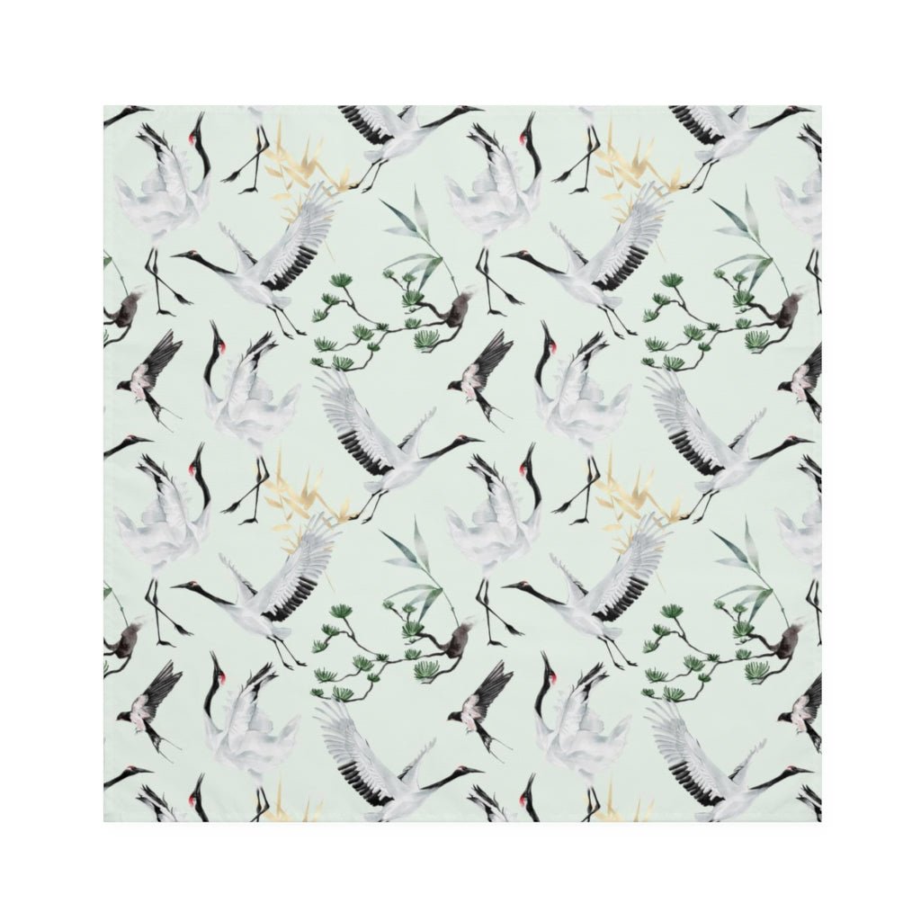 Japanese Cranes Napkins - Puffin Lime