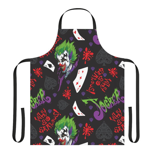 Joker and Poker Cards Apron - Puffin Lime
