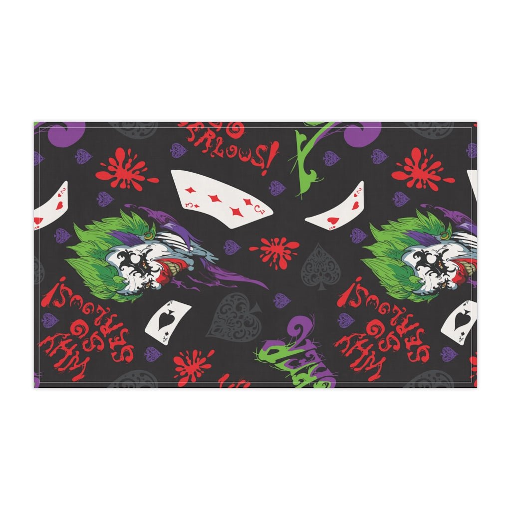 Joker and Poker Cards Kitchen Towel - Puffin Lime