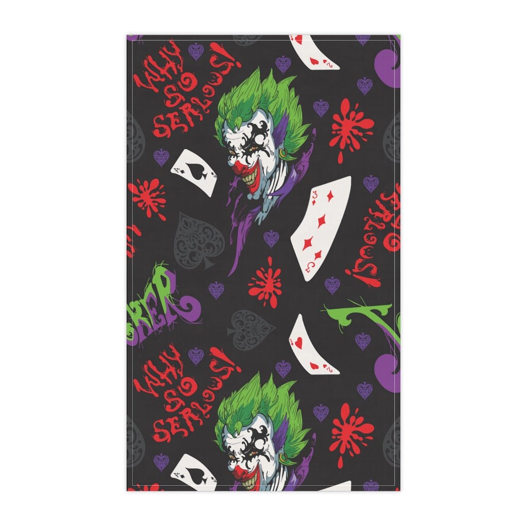 Joker and Poker Cards Kitchen Towel - Puffin Lime