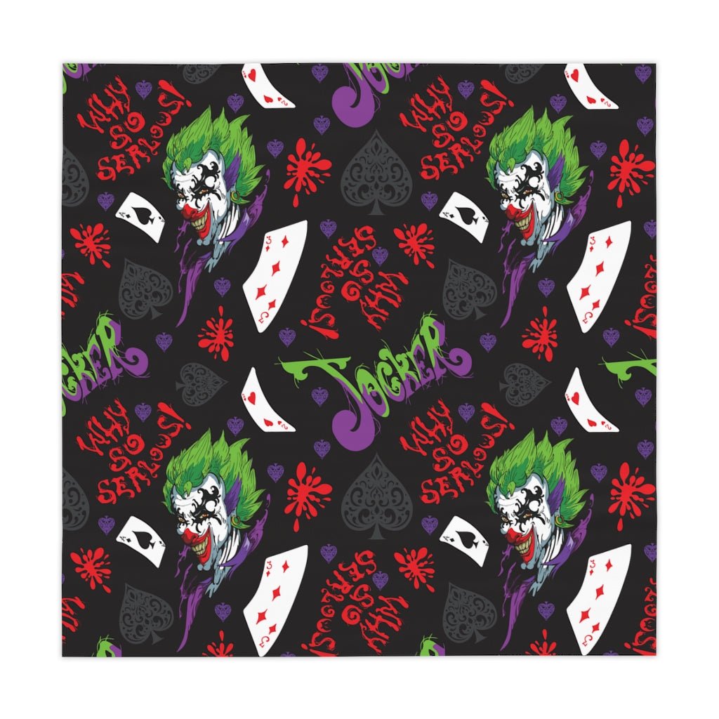 Joker and Poker Cards Tablecloth - Puffin Lime
