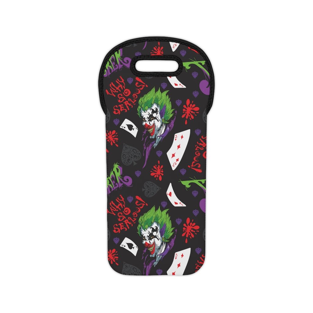 Joker and Poker Cards Wine Tote Bag - Puffin Lime