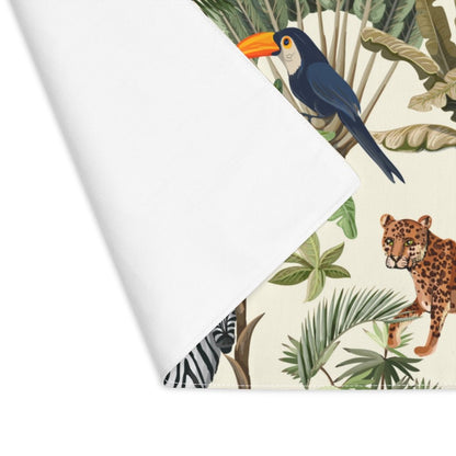 Jungle Animals Placemat - Puffin Lime
