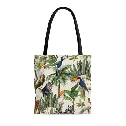 Jungle Animals Tote Bag - Puffin Lime