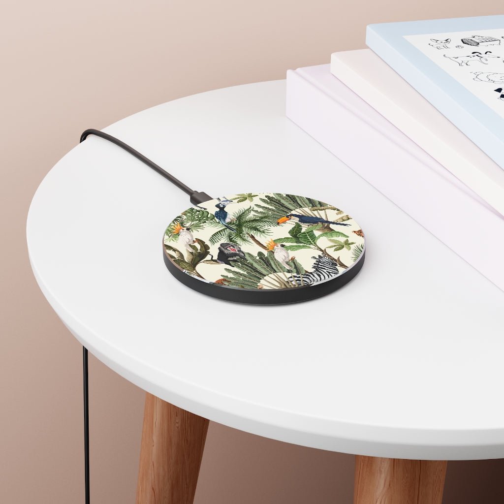 Jungle Animals Wireless Charger - Puffin Lime