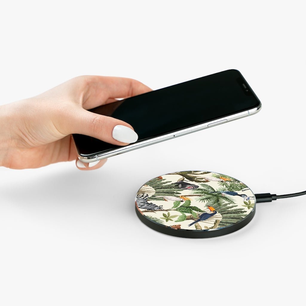 Jungle Animals Wireless Charger - Puffin Lime