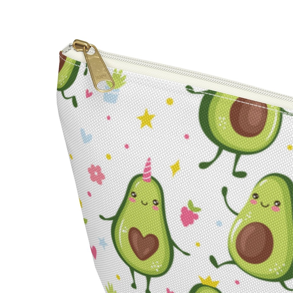 Kawaii Avocados Accessory Pouch w T-bottom - Puffin Lime