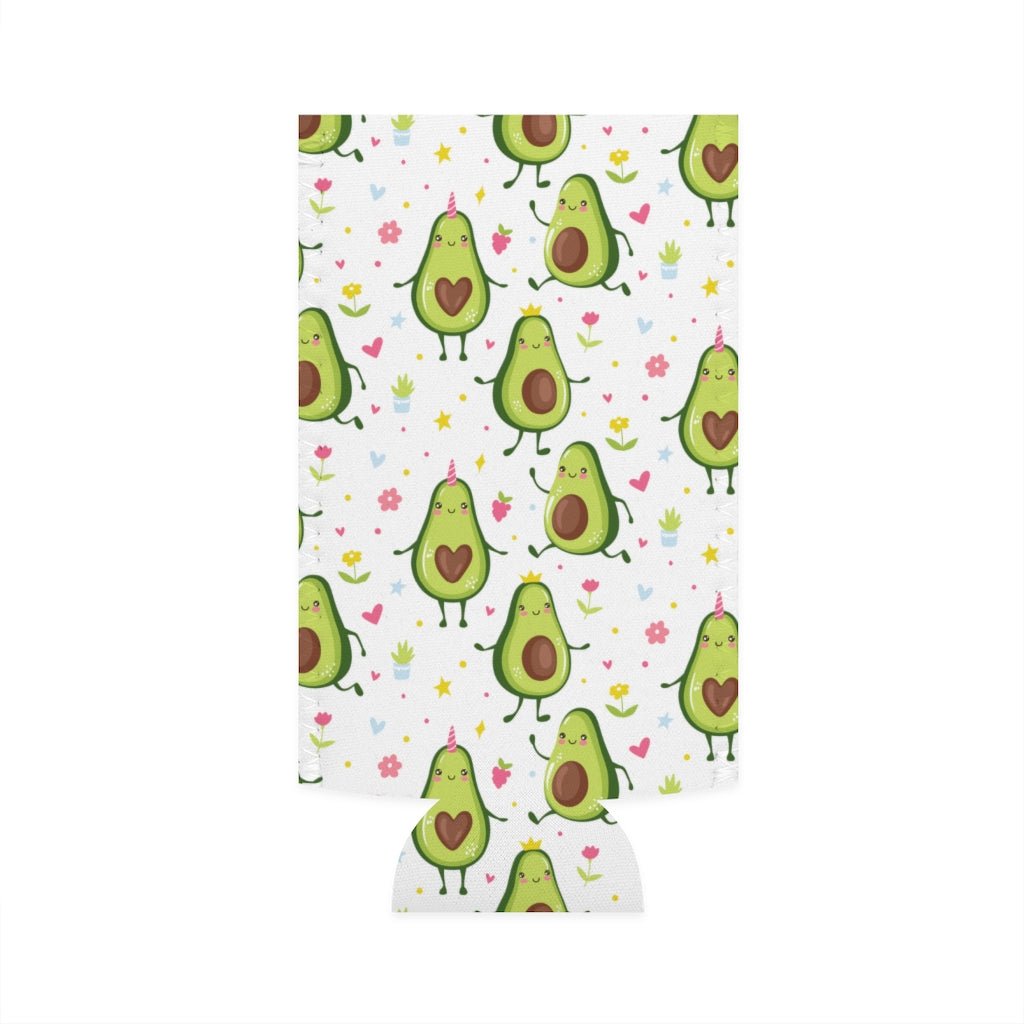 Kawaii Avocados Slim Can Cooler - Puffin Lime