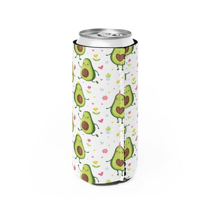 Kawaii Avocados Slim Can Cooler - Puffin Lime