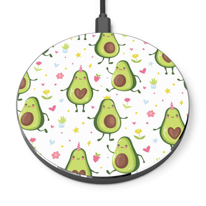 Kawaii Avocados Wireless Charger - Puffin Lime