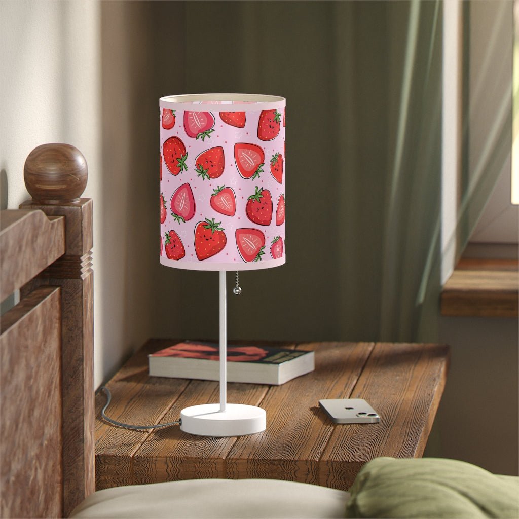 Kawaii Strawberries Table Lamp - Puffin Lime