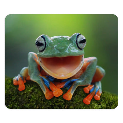 Laughing Tree Frog Mouse Pad - Puffin Lime