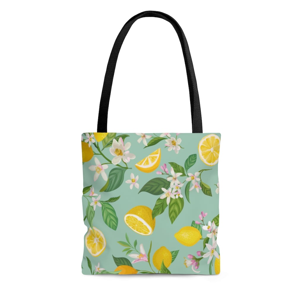 Lemons and Flowers Tote Bag