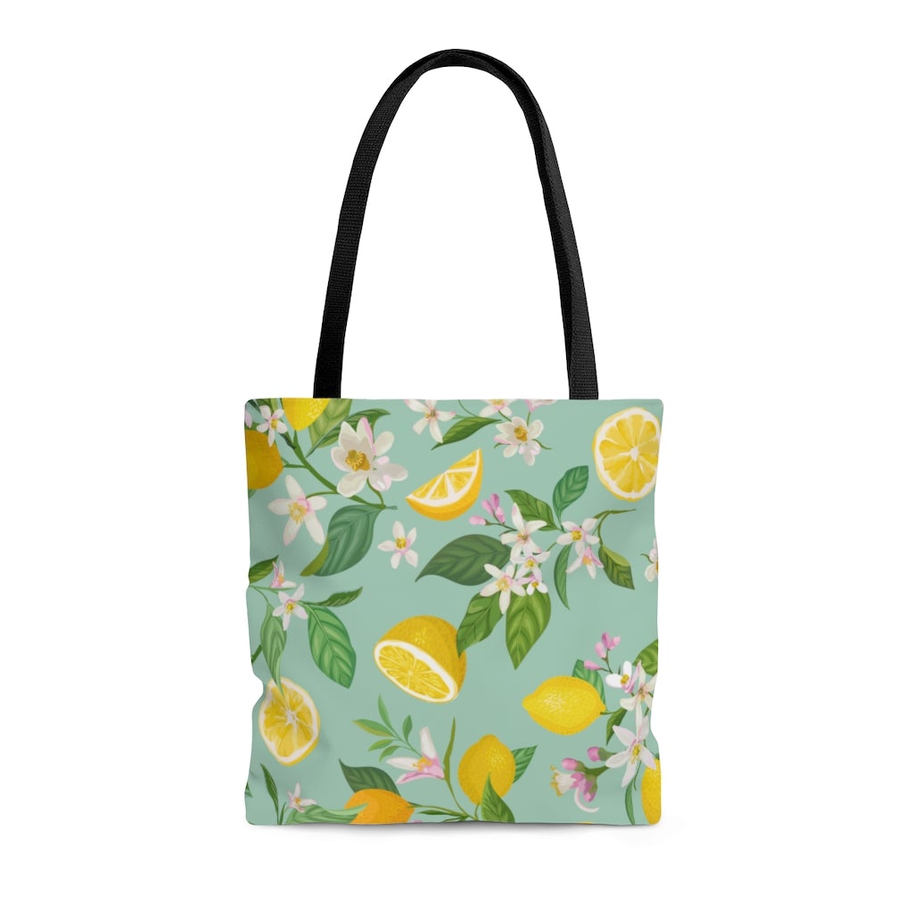 Lemons and Flowers Tote Bag