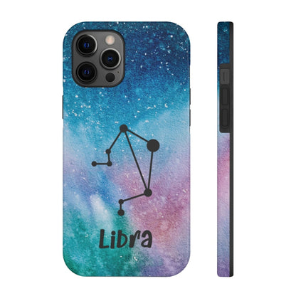 Libra Zodiac Blue Green Pink Galaxy Phone Case