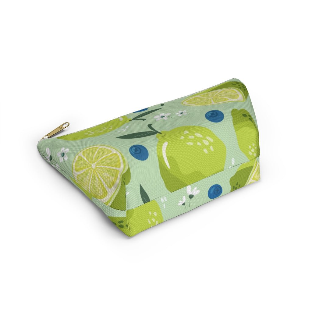 Limes and Blueberries Accessory Pouch w T-bottom - Puffin Lime