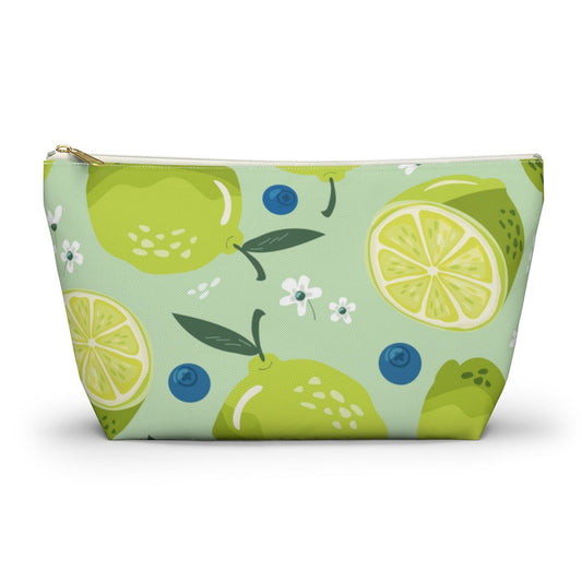 Limes and Blueberries Accessory Pouch w T-bottom - Puffin Lime