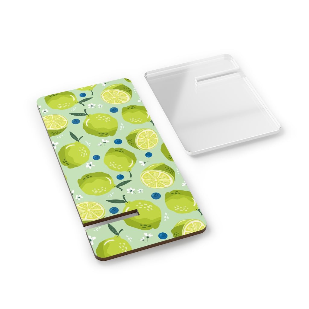 Limes and Blueberries Mobile Display Stand for Smartphones - Puffin Lime