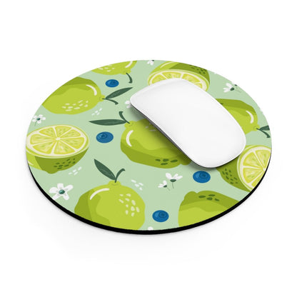 Limes and Blueberries Mouse Pad - Puffin Lime