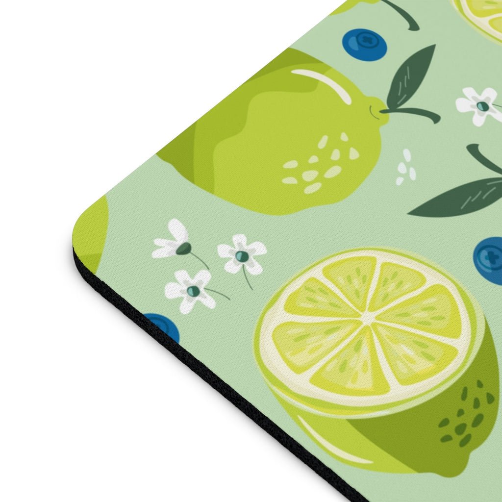 Limes and Blueberries Mouse Pad - Puffin Lime