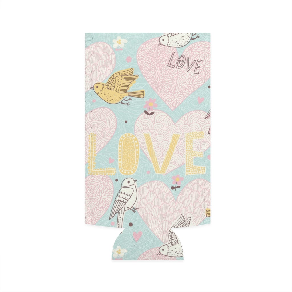 Love Birds Slim Can Cooler - Puffin Lime
