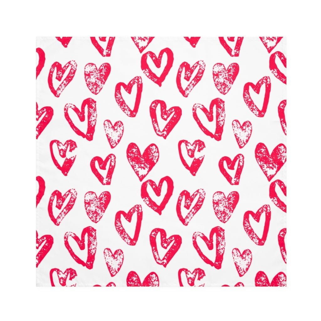 Lovely Hearts Napkins - Puffin Lime