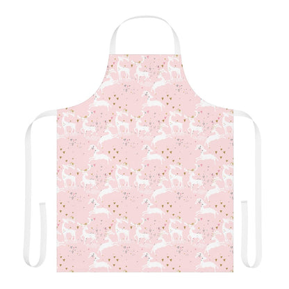 Magical Reindeers Apron - Puffin Lime