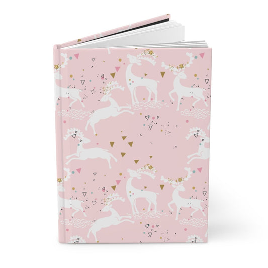 Magical Reindeers Hardcover Journal Matte - Puffin Lime
