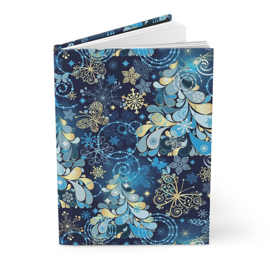 Magical Snowflakes Hardcover Journal Matte - Puffin Lime