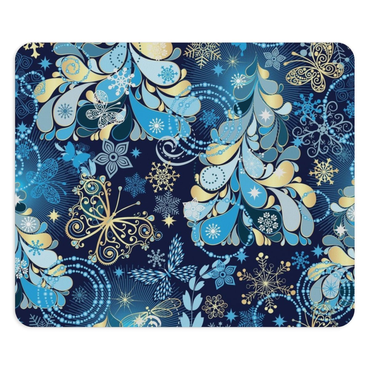 Magical Snowflakes Mouse Pad - Puffin Lime