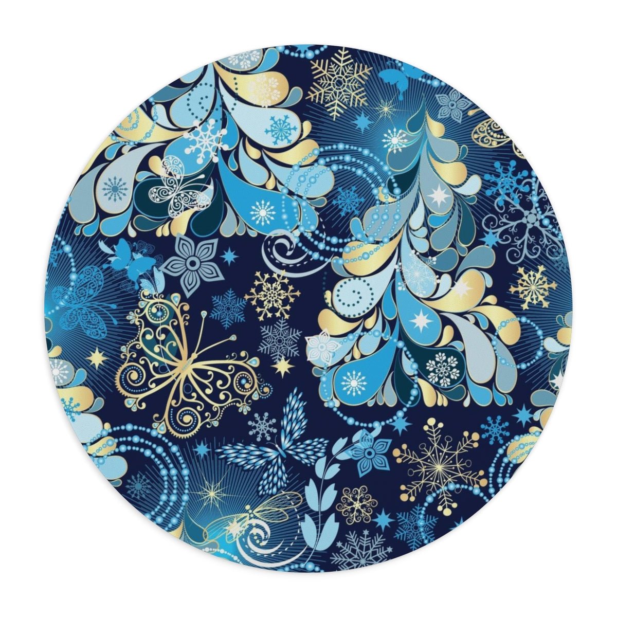 Magical Snowflakes Mouse Pad - Puffin Lime