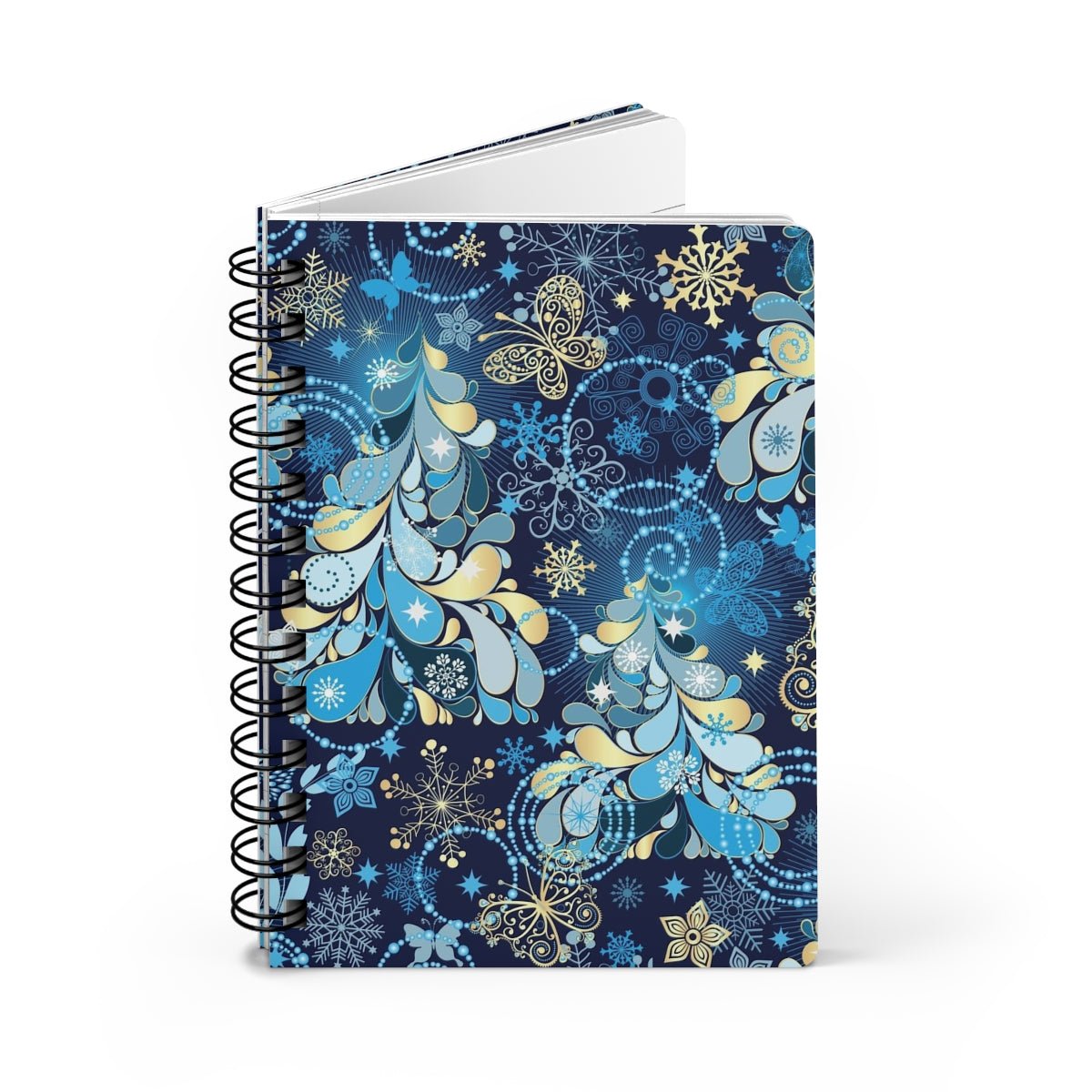 Magical Snowflakes Spiral Bound Journal - Puffin Lime