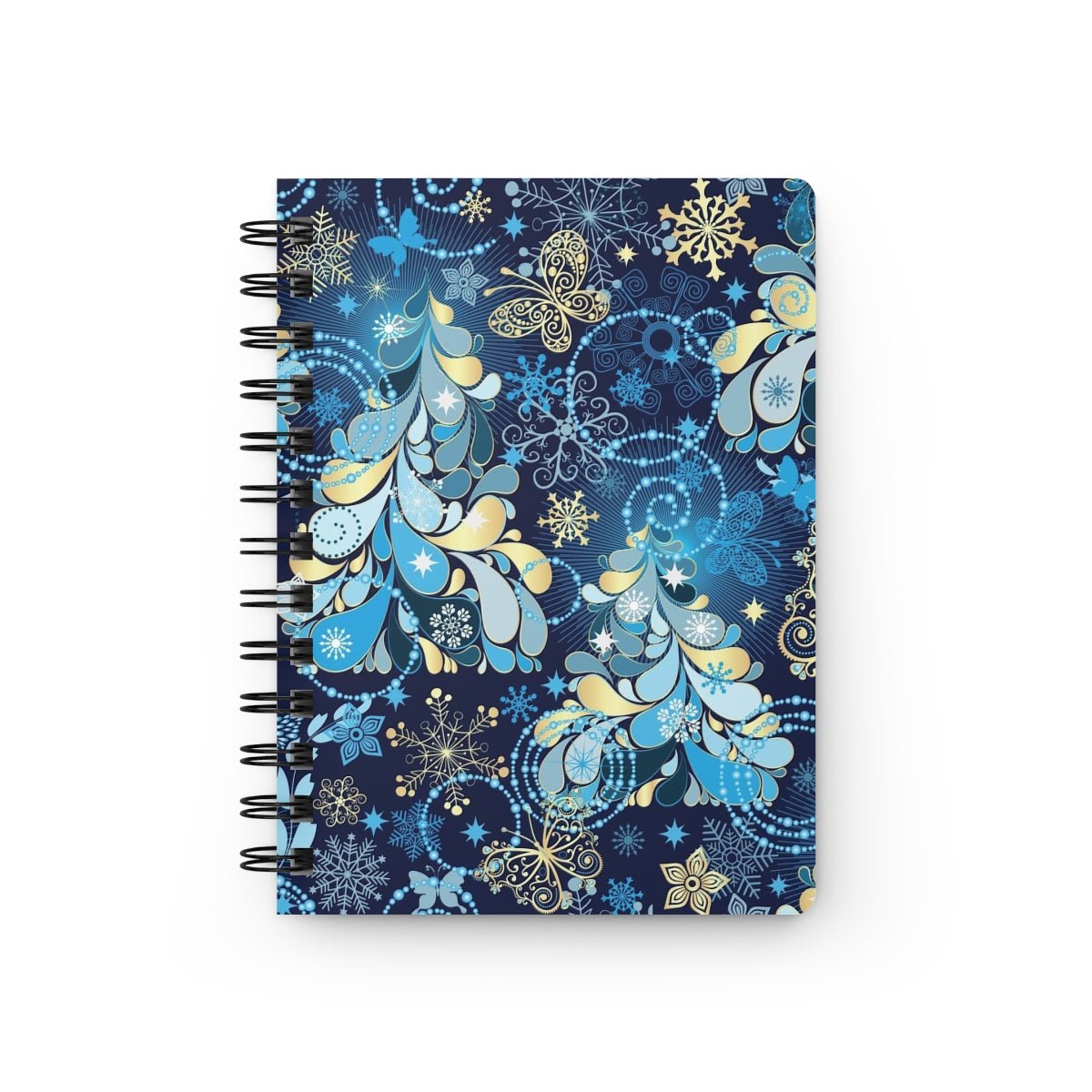 Magical Snowflakes Spiral Bound Journal - Puffin Lime