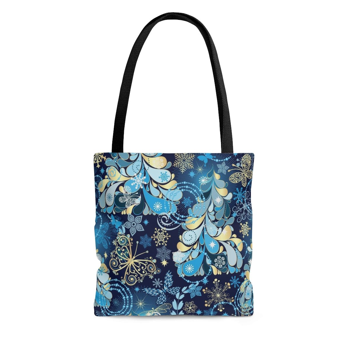 Magical Snowflakes Tote Bag - Puffin Lime