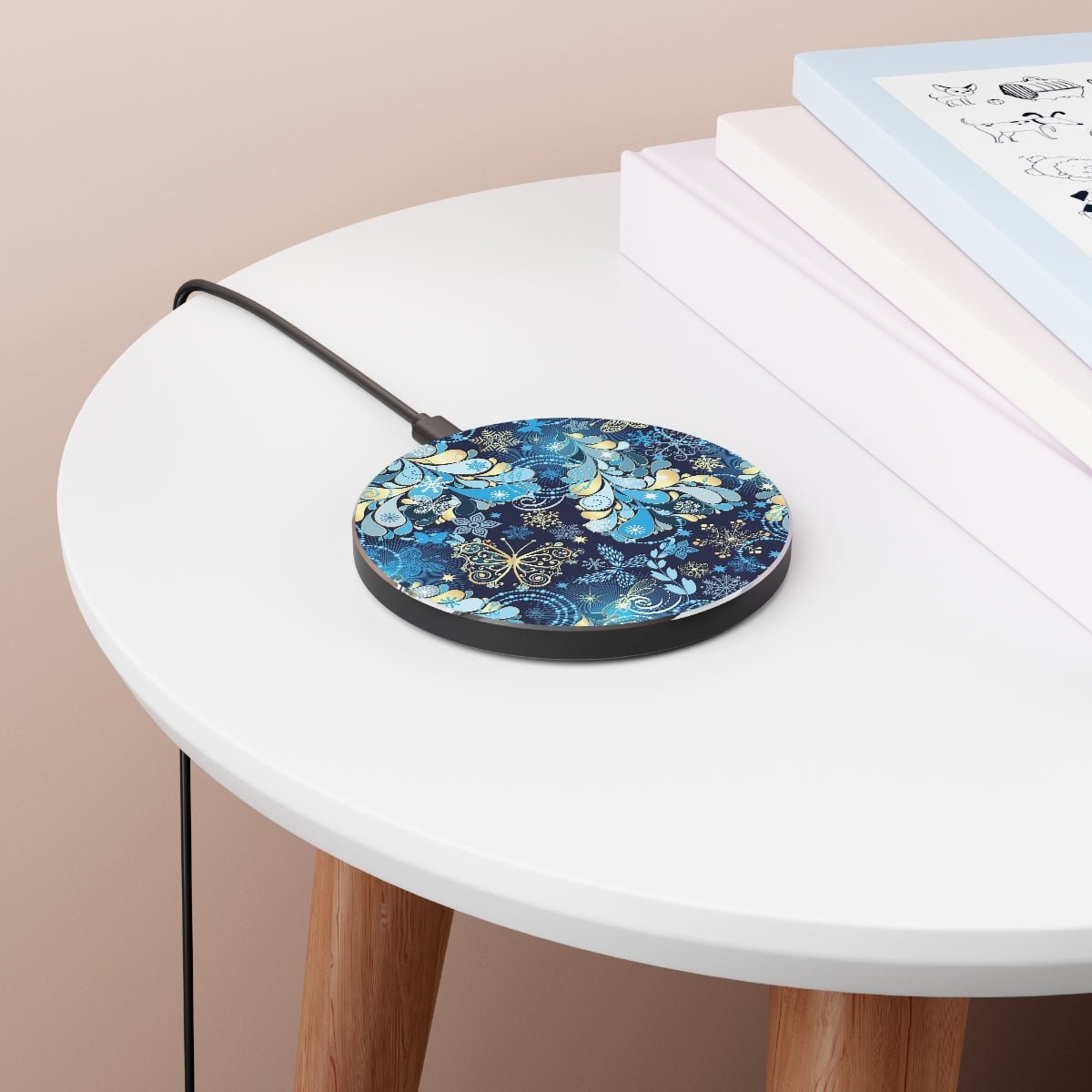 Magical Snowflakes Wireless Charger - Puffin Lime