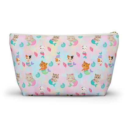 Mermaid Kittens Accessory Pouch w T-bottom - Puffin Lime