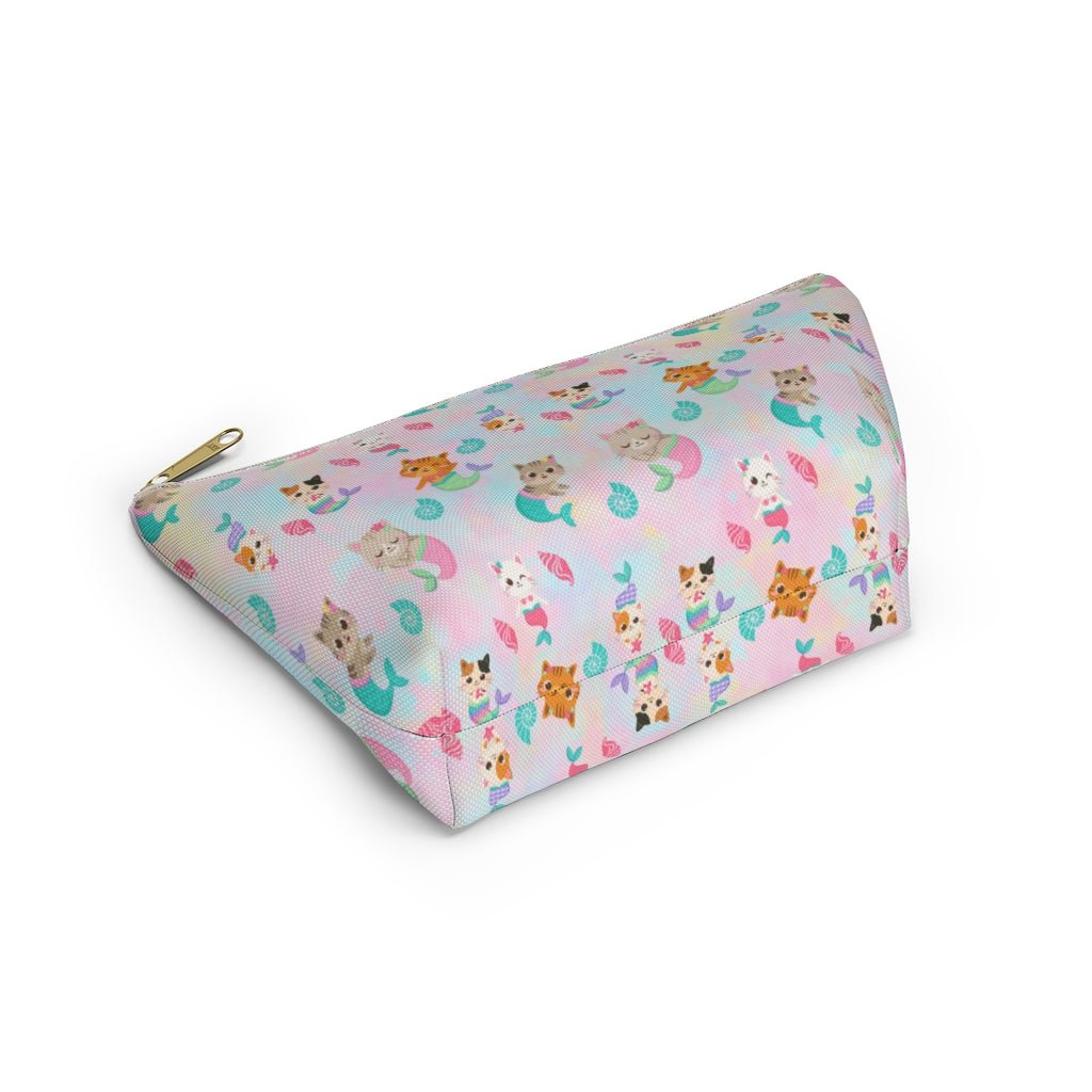 Mermaid Kittens Accessory Pouch w T-bottom - Puffin Lime