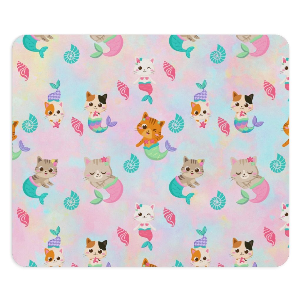 Mermaid Kittens Mouse Pad - Puffin Lime