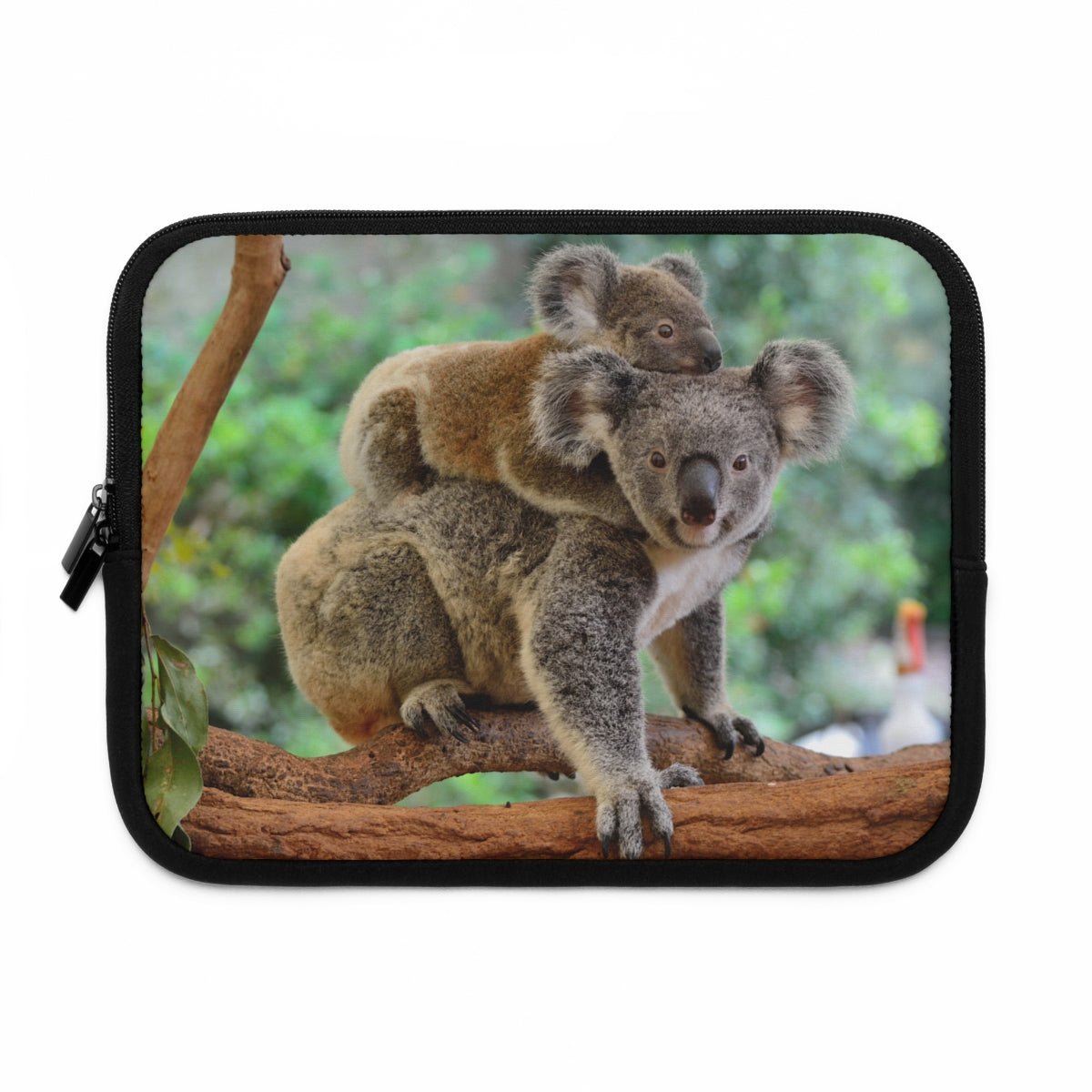 Mom and Baby Koala Bears Laptop Sleeve - Puffin Lime